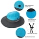 thumbnail image 3 of Sombreros para el sol plegables con protección UV para exteriores para mujer, sombrero de pesca de playa de ala ancha de malla con agujero para cola de caballo, 3 of 5