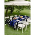 thumbnail image 4 of Outdoor Tablecloth with Umbrella Hole for Patio/Picnic/Party/Camping, Year American Anniversary Flag Waterproof Table Cloth Rectangle Table Cover Washable, USA Black Blue (54"x 80"), 4 of 9