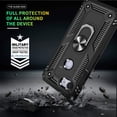 thumbnail image 5 of Compatible for Google Pixel 3A XL Case with HD Screen Protector, Military-Grade Shockproof Protective Phone Case with Magnetic Kickstand Ring for Google Pixel 3A XL Black, 5 of 15