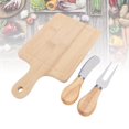 thumbnail image 5 of Riousery 3-Piece Cheese Board Set Exquisite Square Wood Charcuterie Board with 2 Tools for Party Baby Shower Wedding Present (9.5 inches / 24.1 cm), 5 of 9