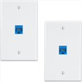 thumbnail image 3 of 8-Pack 1 Port Ethernet Wall Plate, RJ45 Cat6 Female to Female Jack Inline Coupler Face Plates, 1-Port, 3 of 8