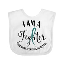 Inktastic Trigeminal Neuralgia Awareness I Am a Fighter Boys or Girls Baby Bib