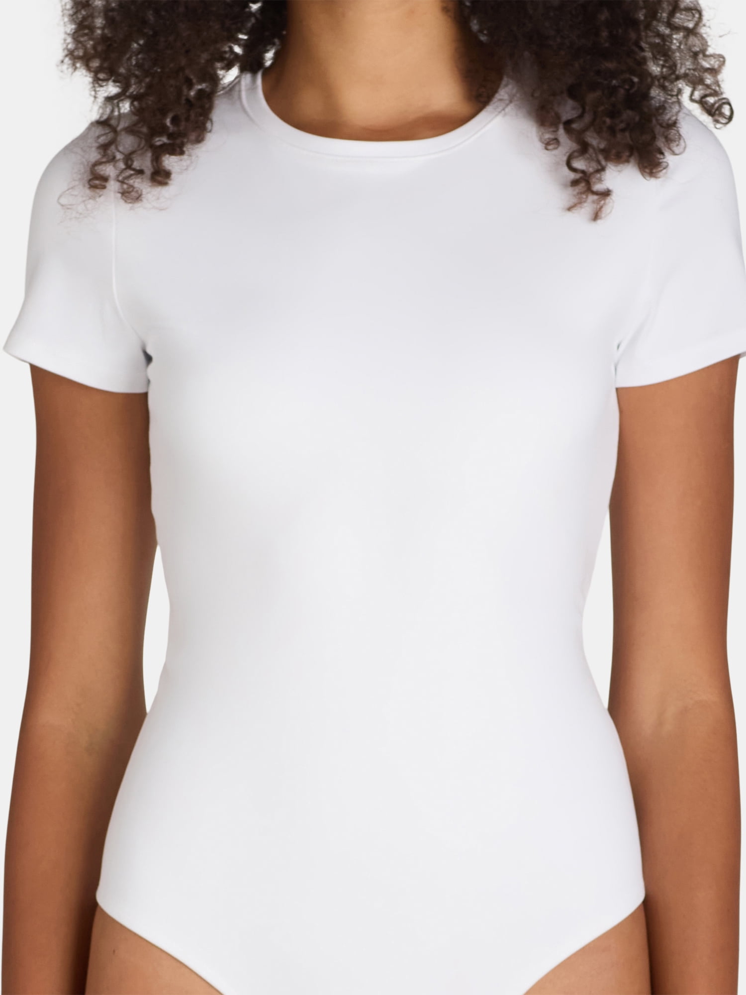 Time and Tru Women's Smoothing Bodysuit with Short Sleeves, Sizes XS-XXXL
