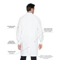 thumbnail image 4 of Landau 2 Pocket Unisex Lab Coat - Classic Fit, High-Neck, Full Length, Snap Front, Protective Barrier 9135, 4 of 6