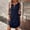 Blue, variant on Women's Casual Tennis Dress for Women Solid Lace Splice Sleeve Hollow Round Neck Loose Dress Everyday Easygoing Attire Black M