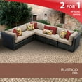 thumbnail image 2 of Rustico 6 Piece Outdoor Wicker Patio Furniture Set 06b, 2 of 7