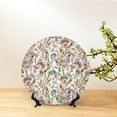 thumbnail image 6 of Gaeub Floral Print Ceramic Plate,Dinner Plates,Bone China Decorative Plates with Display Stand,Art Ceramic Ornaments for Wall Hanging Decoration-6in, 6 of 6