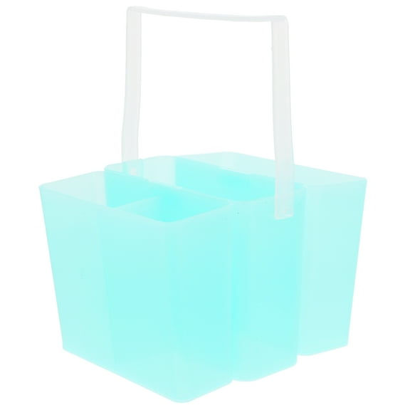Worgeous Paint Brush Basin Detachable Triple Compartment Brush Washing Bucket Portable Watercolor Painting Brush Washer Container Basin For Brush Cleaner Green