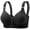 Black, variant on ,2025 Wireless Front Buckle Bras for Women Comfortable No Underwire Fixed Cup Full Coverage Bras Front Closure Supportive Bras Push up Lightweight Breathable Bras Black 40