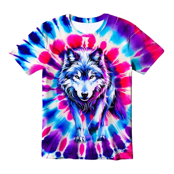 Kiijoy Boys Tie Dyed Short Sleeve T Shirt Summer Crew Neck T-Shirt Kids Tee, Sizes 2-13