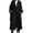 Black, variant on Women's Winter Camel Wool Trench Coat Double Breasted Notch Lapel Midi Long Overcoat with Belt and Pockets
