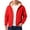 Red, variant on Men's Fleece-Lined Thick Hoodie Jacket, Warm Versatile Casual Outerwear, Black, L
