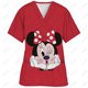 thumbnail image 3 of Camiseta de enfermería con estampado de Minnie y Mickey de Disney para mujer, blusa informal, manga corta, cuello en V y bolsillo, uniforme para mujer, 3 of 5