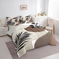 thumbnail image 2 of Castle Fairy Minimalist Brown Circle Twin Bedding Sets 7-Piece for Women, Line Art Leaves Bedding Comforter Set for Bedroom, Beige and White,Grey Reversible, 2 of 7