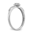 thumbnail image 6 of Solid 14K White Gold Complete Diamond Trio Engagement Ring Size 6 (.12 cttw.), 6 of 8