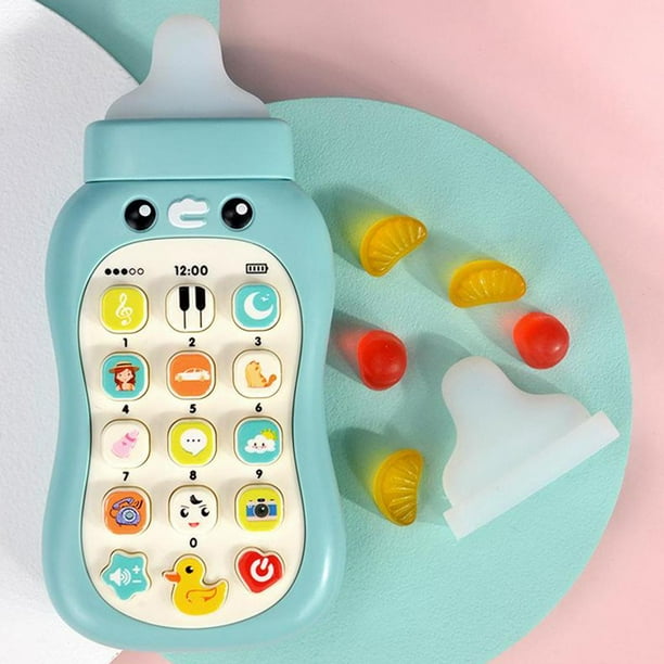 6169720bfc0b5819e91d04fe en blanco Azul perfke juguete del teléfono celular del bebé de los niños