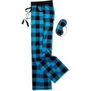 OP - Juniors Buffalo-Plaid Pajama Pants with Eye Shade