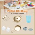 thumbnail image 4 of Gymax Kids Play Kitchen w/ Stoves Faucet Sink Clock Coffee Machine Range Hood White, 4 of 10