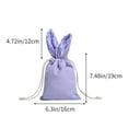 thumbnail image 3 of Qholemyo Easter Basket With Handle Multicolor Rabbit Ear Canvas Easter Tote Bag Cute Easter Bags For Kids Easter Gift Storage, 3 of 5