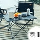 thumbnail image 1 of Mesa plegable de hierro para exteriores | Diseño portátil con persiana enrollable | Acabado mate resistente al calor | Estructura cruzada para estabilidad | Bolsa de almacenamiento incluida | Mesa, 1 of 8