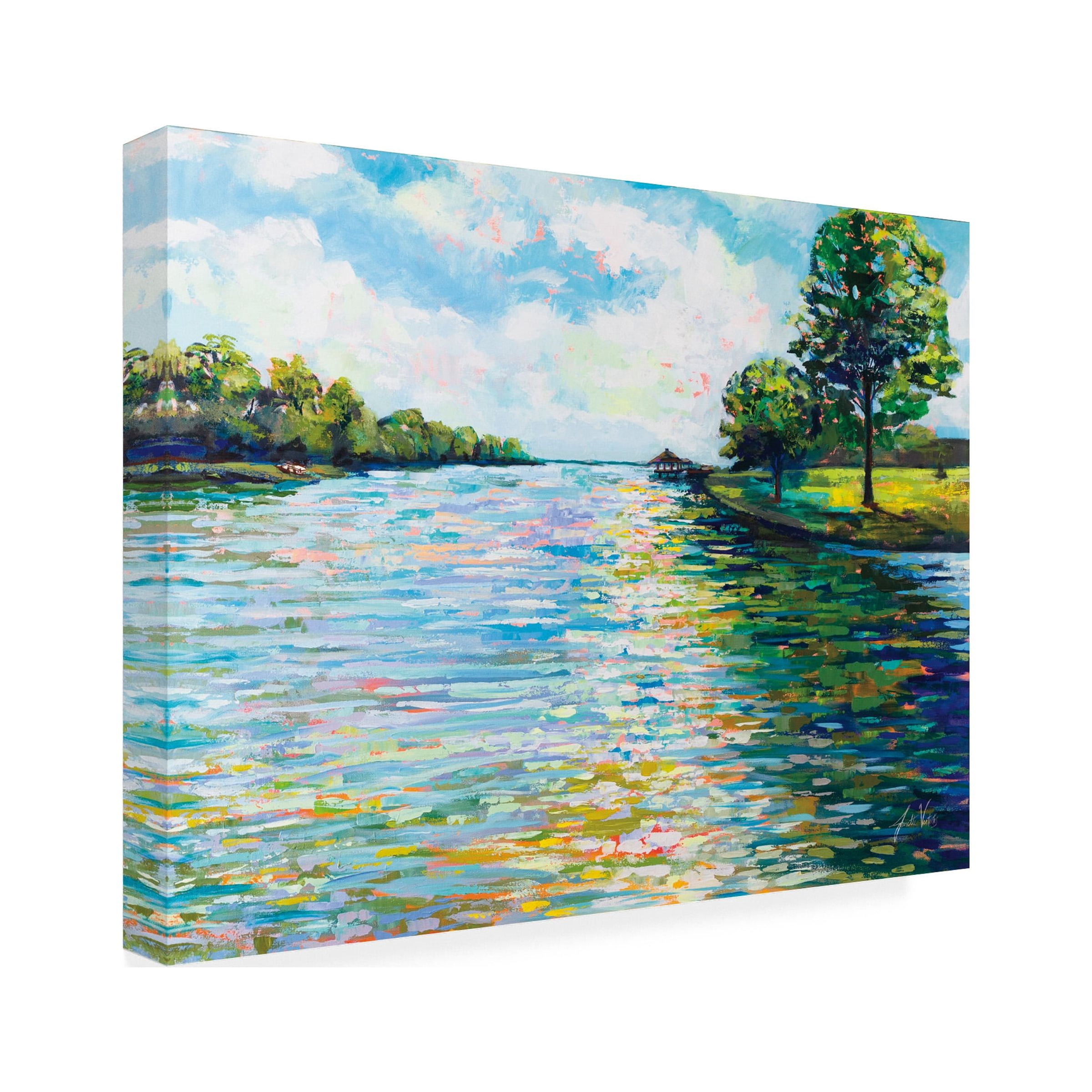 Jeanette Vertentes 'Lake View' Canvas Art