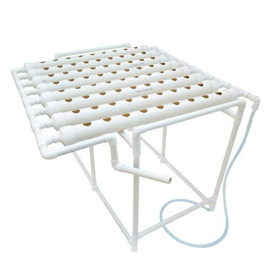 PreAsion Hydroponic Plant Site Grow Kit 8 pipe 72 Holes Garden Plant System White