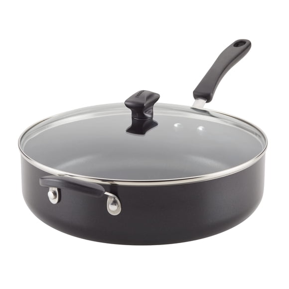 Farberware Cookstart DiamondMax Nonstick Jumbo Cooker with Lid and Helper Handle Dishwasher Safe 6 Quart Black