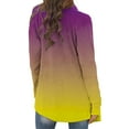 thumbnail image 6 of hoksml Women's Plus Size Ombre Print Cardigan Long Sleeve Casual Open Front Cover-Up Gradient Color Mid-length Casual Jacket, 6 of 6