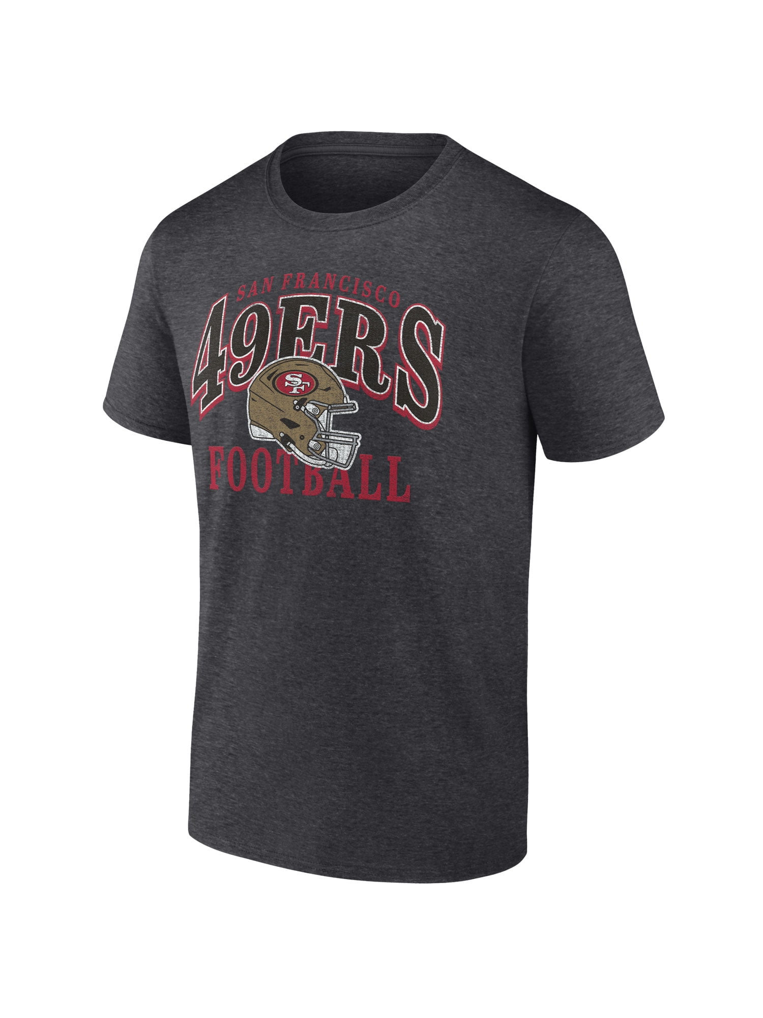 NFL San Francisco 49Ers Men's Cotton Charcoal Heather Short Sleeve T-Shirt