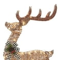 Holiday Time Set of 3 Lightup RattanLook Deer Family, with 210 Clear