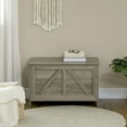 thumbnail image 3 of Gray Farmhouse Storage Chest, 30" Lift-Top Blanket Box with Safety Hinge for Bedroom & Living Room, 3 of 9