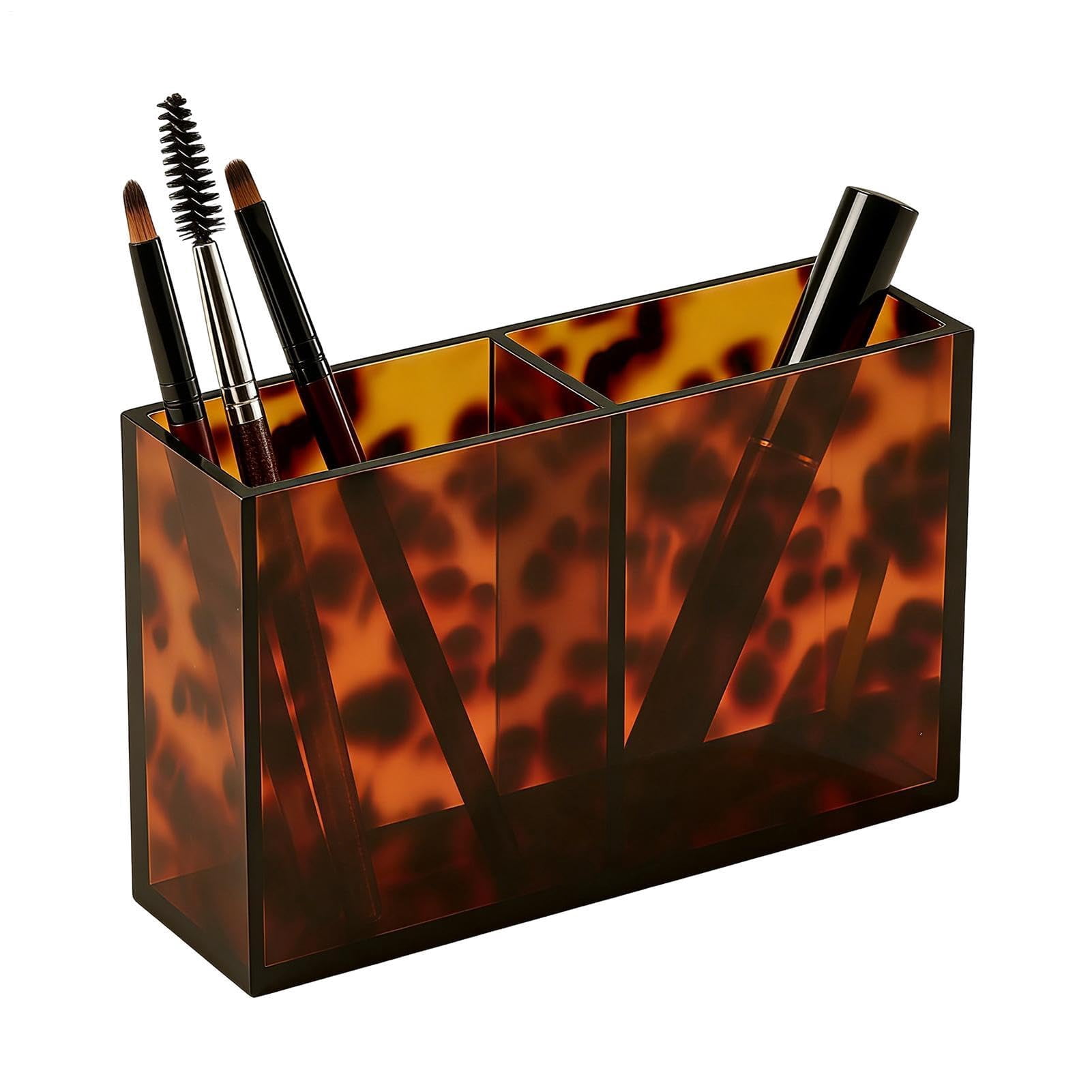 Tortoiseshell Tray  Turtle Shell Bathroom Accessory, Decorative Acrylic Holder, Vintage Style Organizer | Desktop and Bathroom Storage Rack for Home Decoration