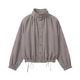 thumbnail image 4 of Women's European Checkered Coat Loose Fit Casual Jacket for Spring Autumn, 4 of 5