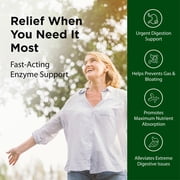 Flora Urgent Support Digestive Enzymes - Digestion Support Supplement - Aids Bloating & Nutrient Absorption - Features 9 Enzymes - Gluten-Free & Non-GMO - 60 Vegetarian Capsules