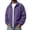 Purple, variant on Men's Casual Polar Fleece Zipper Jacket Outdoor Hiking Jackets Full Zip Stand Collar Soft Warm Coat
