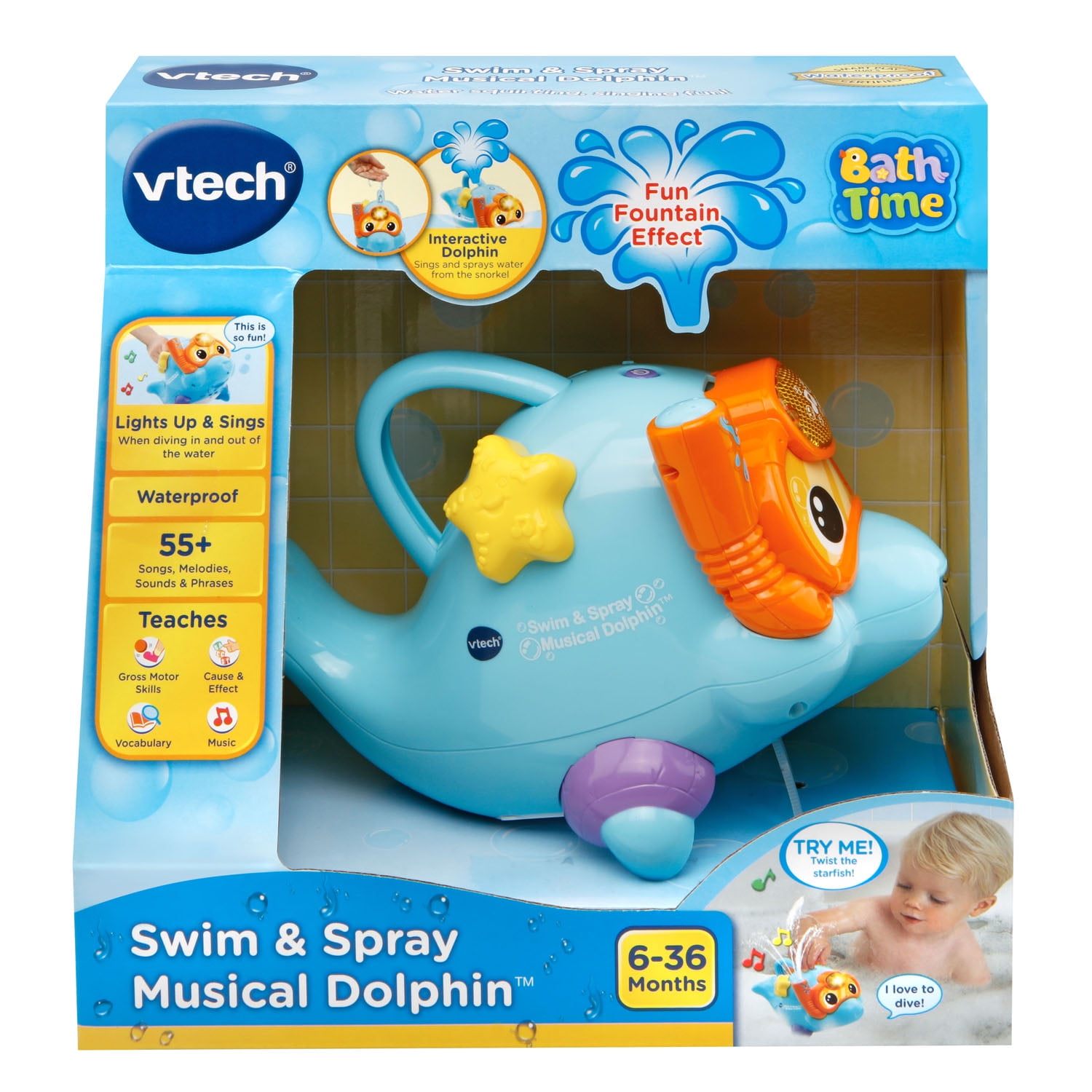 vtech sing and splash fish bath toy