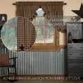 thumbnail image 4 of VHC Brands Navy Star Scalloped Kitchen Window Curtains, Prairie Swag Set of 2, 36x36x18, 4 of 5