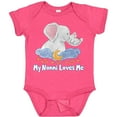 thumbnail image 3 of Inktastic My Nonni Loves Me Cute Elephants Clouds Moon and Stars Boys or Girls Baby Bodysuit, 3 of 5