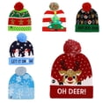 thumbnail image 4 of Gorros de Navidad LED, gorro, suéter, Navidad, Papá Noel, gorro de invierno tejido con luz para chico, adulto, gorro calentador para fiesta de Navidad, 1 ud., 4 of 4