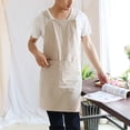 thumbnail image 2 of Japanese Style Kitchen Apron  Back Apron With Pockets For Work Gardening Cooking Painting Baking, 2 of 8
