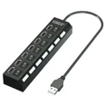 thumbnail image 1 of USB Hub 7 Port Multi USB Splitter Power Adapter Multiple Expander With On Off Switch For PC Laptop, 1 of 4