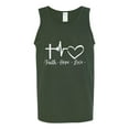 thumbnail image 2 of Wild Bobby, Faith.Hope.Love Heart Beat, Inspirational/Christian, Men Graphic Tank Top, Forest Green, 3X-Large, 2 of 4