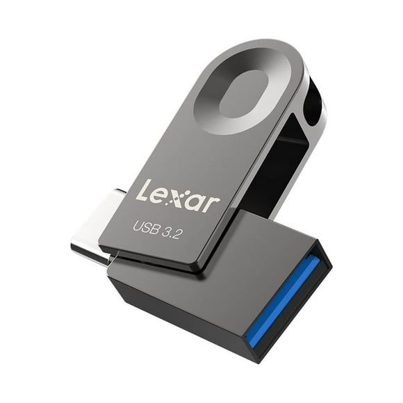 Lexar Clé USB 64 Go 3.2 Gen 1, Clé USB-A & USB C jusqu'à 100MB/s, Design Pivotant Type-C, Clé USB pour Appareil Android/téléphone/tablette/ordinateur Portable/pc