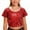 Red, variant on Girls T Shirt Sparkly Cheerleading Short Sleeve T-Shirt And Glitter Performance Tee For Festive Party Stage Show Classic Top Black