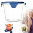 thumbnail image 2 of Pickme Glass Food Storage Containers, Round Borosilicate Bowls with Lids, Meal Prep Lunch, Microwave Freezer, 2 of 5
