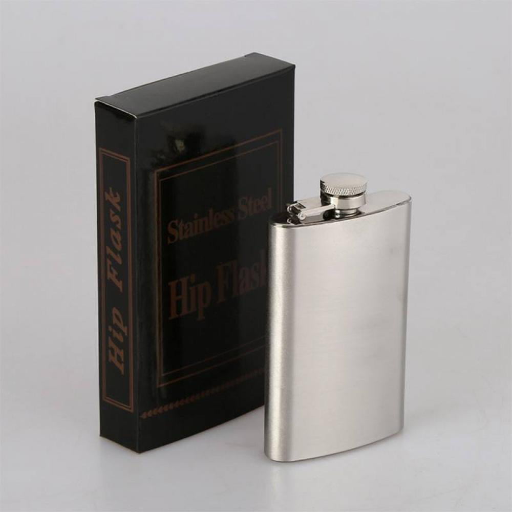 8 oz Whiskey Flask Portable Stainless Steel Flask Leakproof Pocket Hip Flask 