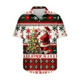 thumbnail image 5 of KeShDi Sweatshirts for Men Christmas Men's Christmas Printing Button Casual Short Sleeve Turndown Collar Blouse Shirt Multicolor 2X, 5 of 5