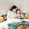 thumbnail image 4 of Erosebridal Bow Highland Bull Twin Comforter Sets for Kids Girls, Watercolor Sunflower Bedding Set, 4 of 6