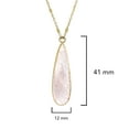 thumbnail image 3 of Bohemian Pink Kunzite Boho Teardrop Gold over Sterling Silver Chain Necklace, 3 of 6