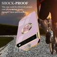 thumbnail image 6 of Compatible for Google Pixel 6A Case Ring Holder Magnet Silicone, Google Pixel 6A Phone Case Thin Protective Case Aesthetic Black 360° Rotatable Metal Stand (Purple), 6 of 7